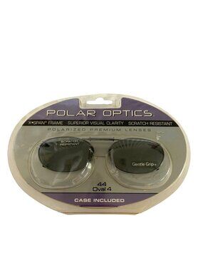 New Polar Optics Premium Lenses 44 Oval 3 Case Included sunglasses clip on